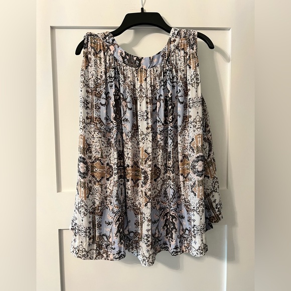 Free People Top Womens Size Small Blue Darcy Sleeveless Swing Boho Tank Flowy - Picture 2 of 6